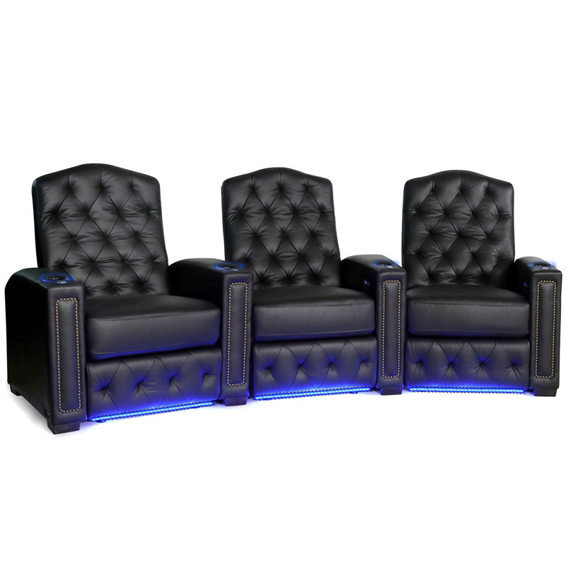 Rangée de sièges de cinéma Regal HR Series (rangée de 3), Onyx Smartsuede