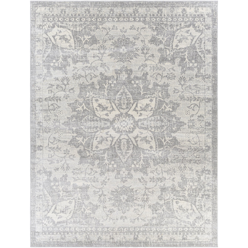 Grey/Ivory Area Rug, Rectangle 129 x 180cm