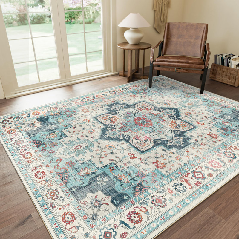 Tapis oriental performance Roehit, Rectangle 9 pi x 12 pi, Vert clair