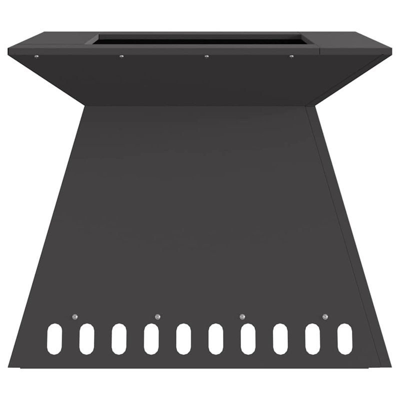 Metal Fire Pit, 50cm H x 60cm W x 60cm D, Black