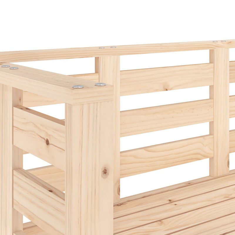 Solid Wood Outdoor Bench, Natural