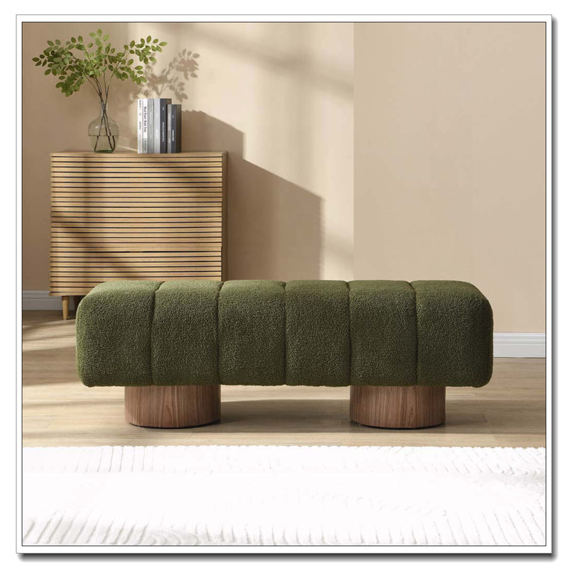 Banc de salle à manger rembourré, Vert