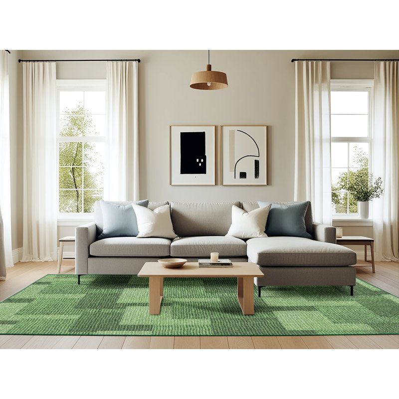 Geometric Indoor Rug, Rectangle 6' x 9'