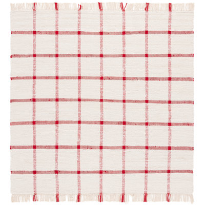 Lamoni Handwoven Recycled Cotton Plaid Rug