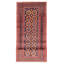 Tapis rouge en laine nouée à la main de conception unique 3 pi 2 po x 5 pi 9 po One Age of a Kind Kind