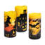 Bougies d'Halloween à cire DEL à piles - 3 pièces