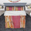 Glamour Composition of Red and Gold - Ensemble de housse de couette moderne Mid-Century - Microfibre de polyester-38757615