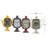 Rustic Analog Mechanical Tabletop Clock with Alarm