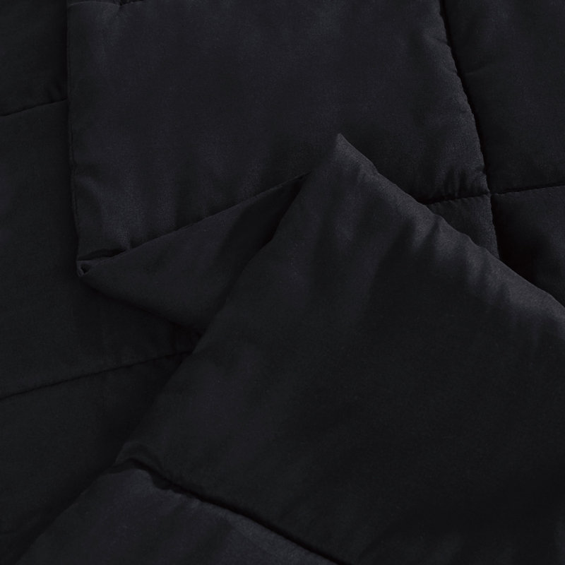 Couverture en duvet synthétique Trous, Simple extra long, Noir