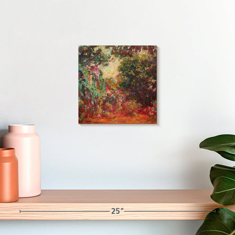 Maison d'artiste vue d'un jardin de roses, H 10 po x l 10 po