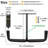Heavy Duty Overhead Garage Storage Rack With Double Hooks, Ceiling Mount Hanger For Lumber, Ladder, And Bulky Items, Includes Extension Cord Holders