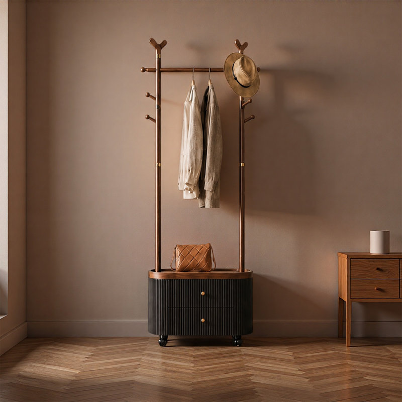 Armoire portemanteau en bois de frêne, Black