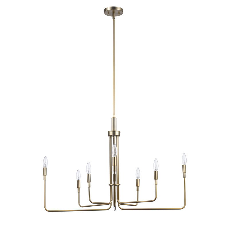 Lustre chandelier 8 lumières Juniper, Or