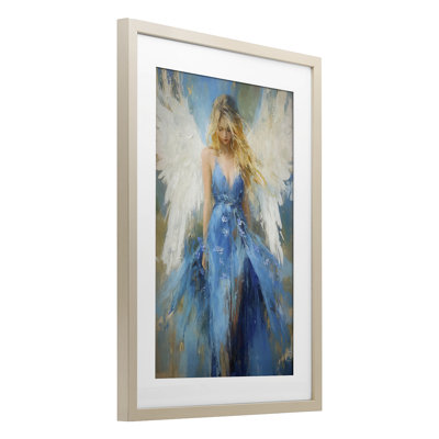 «Blue Flame of Hope», reproduction sous verre encadrée, design par Tina LeCour