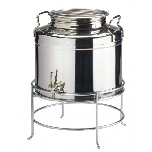 Stainless Steel 3 Gallon Beverage Dispenser with Wire Stand Cal-Mil