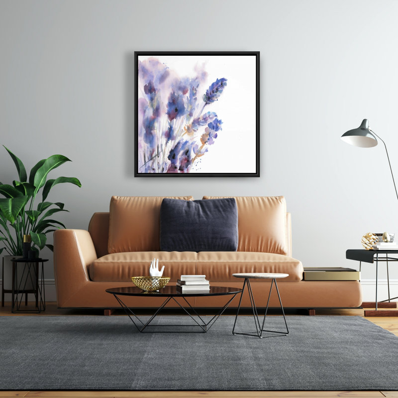 Chambre à coucher, toile encadrée botanique florale rustique - décor lavande