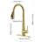 Kitchen Faucet With Pull Down Sprayer , High Arc Single Handle Kitchen Sink Faucet With Deck Plate, Commercial Modern Stainless Steel Kitchen Faucets-118543648