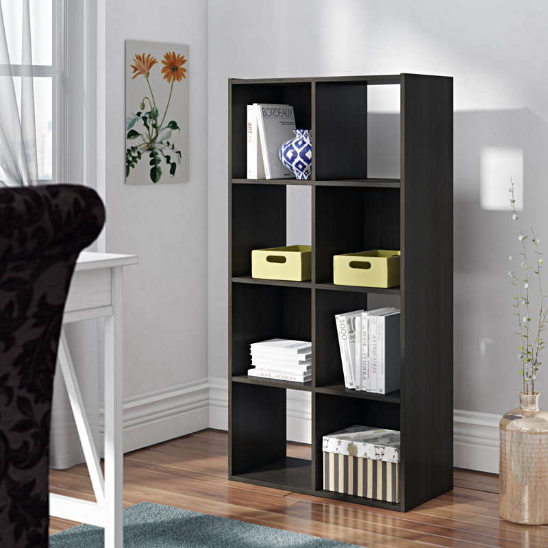 Anzalone Bookcase, French Oak Gray, (8 Shelves) 47.72" H x 24.02" W x 11.61" D