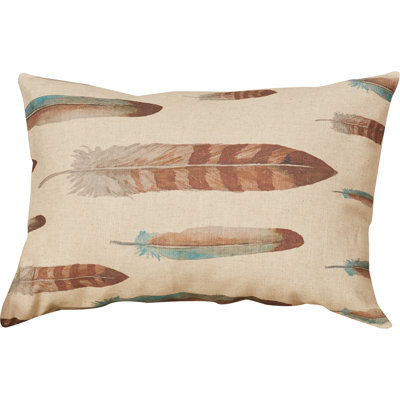 Feather Linen Reversible Throw Pillow
