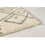 Tapis en laine crème/brun 4 pi x 9 pi 5 po one-of-kind à la main noué la Grogan