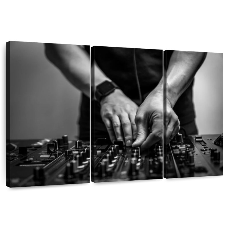 Abarca DJ et table de mixage, H 42 po x l 65 po