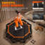 42" Foldable Mini Trampoline, One-Step Fold & Open, 550LBS Capacity, 3-Level Adjustable Handle, Bungee Rebounder Fitness Trampoline, Orange