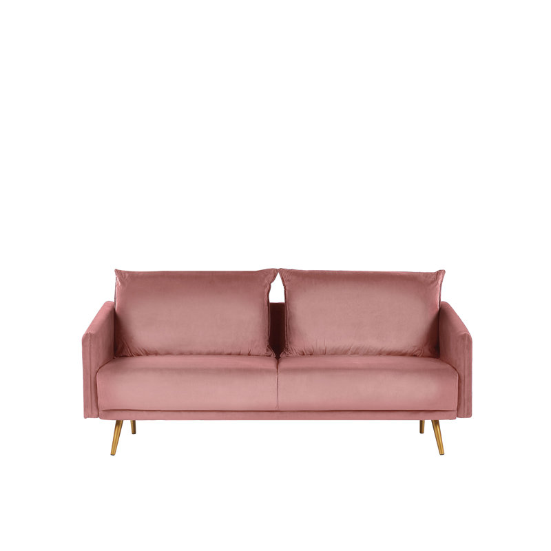 Lillie Velvet Sofa, Pink