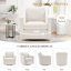 Fauteuil pivotant rembourré avec coussin de dossier large et large Bronnen-1590351809