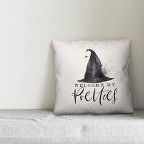 Welcome Haunted House Halloween Throw Pillow, 14x20