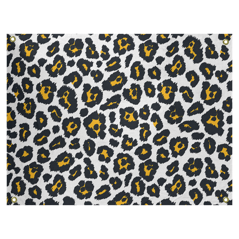 Tapisserie de football en polyester de Pittsburgh, H 50 po x l 59 po, Blanc / or