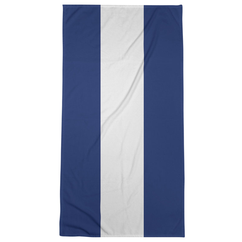 Bath Towel, Blue / White
