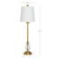 Yenni - Lampe de buffet en métal avec verre transparent - Abat-jour blanc cassé-1889471466
