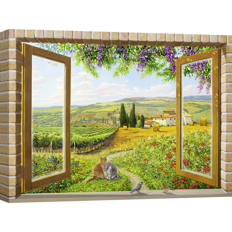 Window On The Countryside by Andrea Del Missier - Wrapped Canvas Print, 60cm H x 80cm W x 4cm D