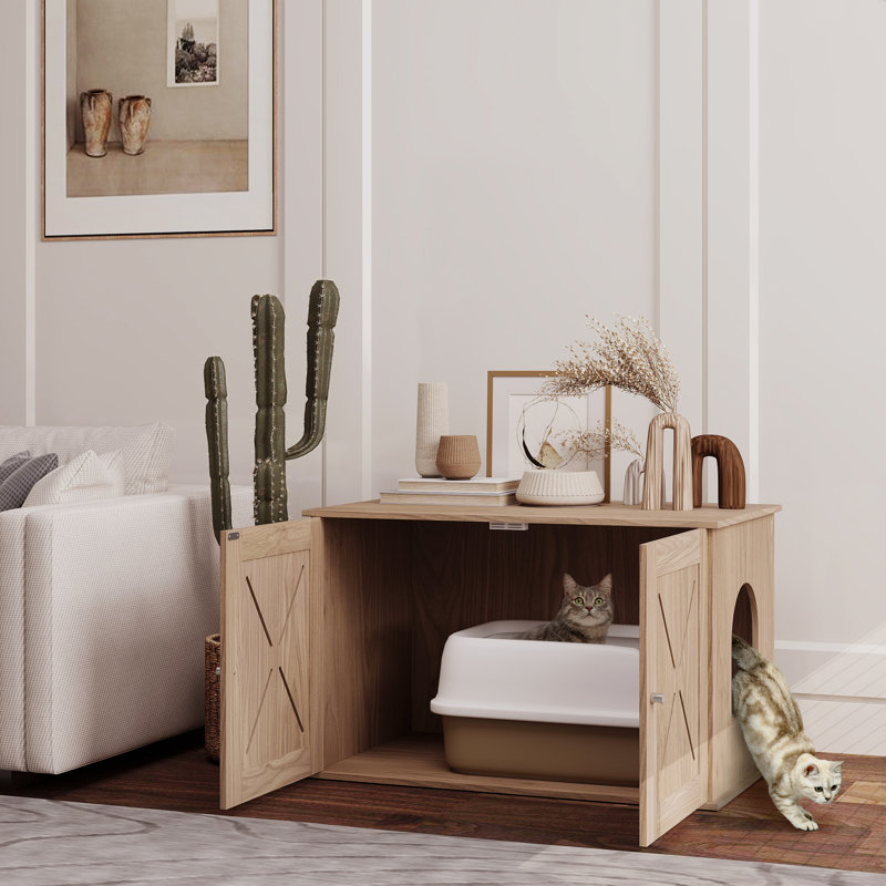Medium Density Fiberboard (MDF) Litter Box Enclosure