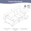 Causeuse moderne avec rangement 67,7 po - Canapé 2 places en cuir synthétique avec porte-gobelets, accoudoirs carrés et compartiment caché, similicuir respirant (capacité de 600 lb)-1067783005