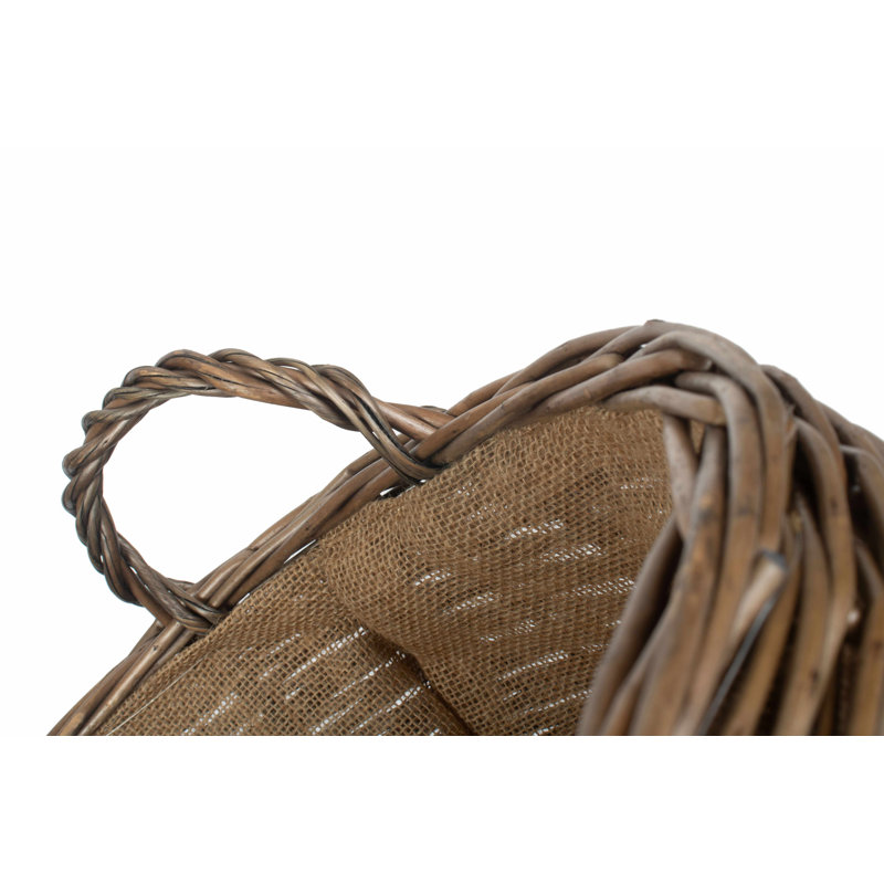 Stumpy Wicker Storage Basket, 38cm H x 43cm W x 43cm D