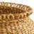 Handwoven Seagrass Loop-Rim Storage Baskets