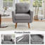 Fauteuil d'appoint rembourré de style Mid-Century moderne 28,7 po Estes-1226426456