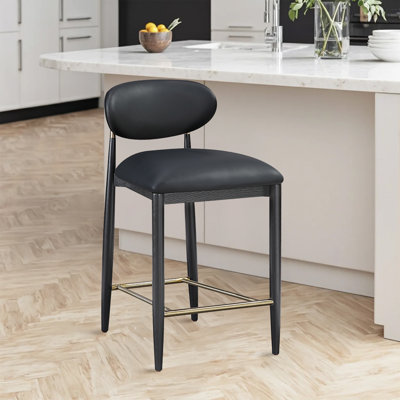 Riccio Vegan Leather Upholstered Stool