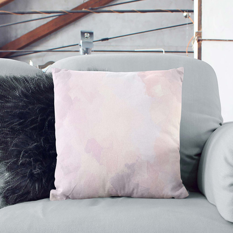 Square Throw Cushion, White, 40cm H x 40cm W x 15cm D