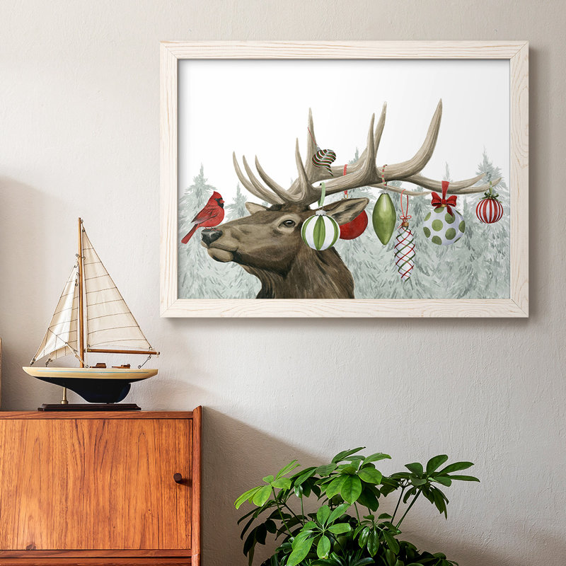 Festive Forest Collection, peinture sur toile encadrée, Blanc, H 22 po x l 32 po x P 1,5 po
