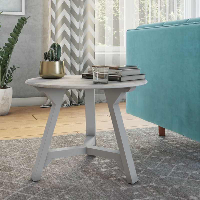 Table de bout à 3 pieds Castello 17,75 po de hauteur Castello, gris