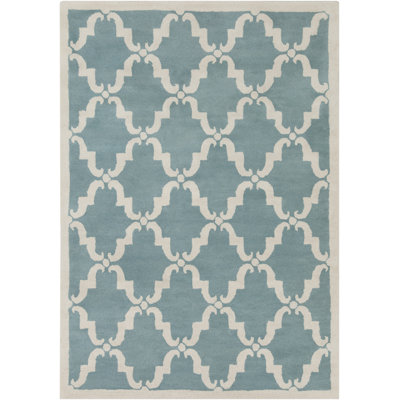 Tapis marocain en laine à motif treillis marocain Thurman Authentic