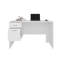 Bureau moderne Mellier avec deux tiroirs et rangement latéral, poste de travail d'ordinateur compact pour le bureau à domicile ou la salle d'étude