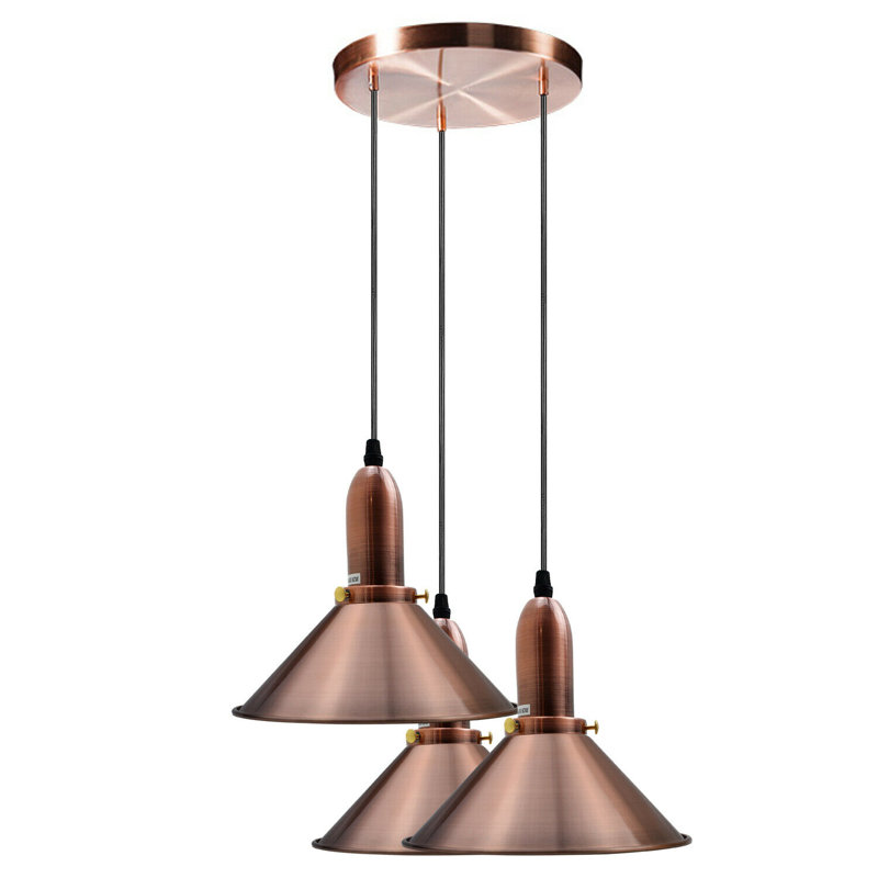 Guthrie 3 - Light Cluster Pendant, Copper