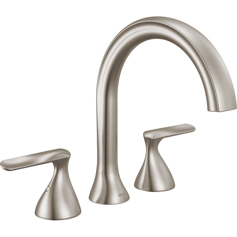 Delta Bonacci Roman Tub Faucet, Brushed Nickel Deck Mount Bathtub Faucet, Lumicoat Stainless (Valve Not Included)