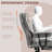 Office Chair, Gray Color. 400Lbs Capacity. Lumbar Support And Foot Rest. Reclining Function 360 Swivel. Ergonomic Adjustable Chair Big Tall By , 400Lbs, Gray, Rest, Microfiber, Support, Reclining,