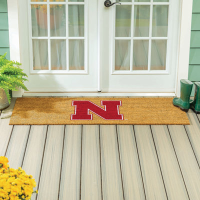 University of Nebraska Extra Large Full Color Coir Mat, 60"x24"