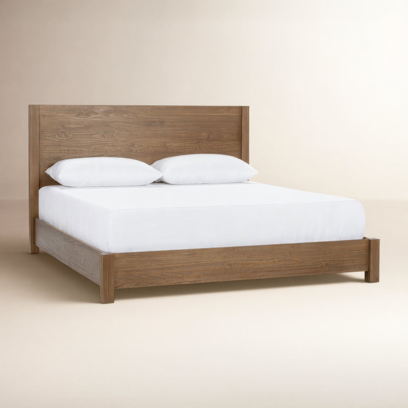 Modica Pine Wood Bed, Queen, Honey Brown