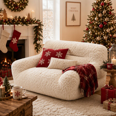 Upholstered 57.1 " Boucle Sofa & Chaise